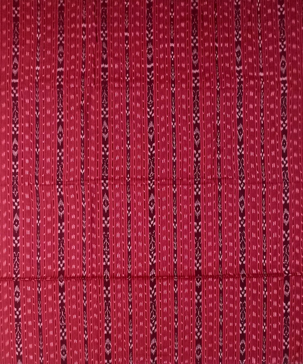 Red Nuapatna Handwoven Ikat Shirting Materials Image 2