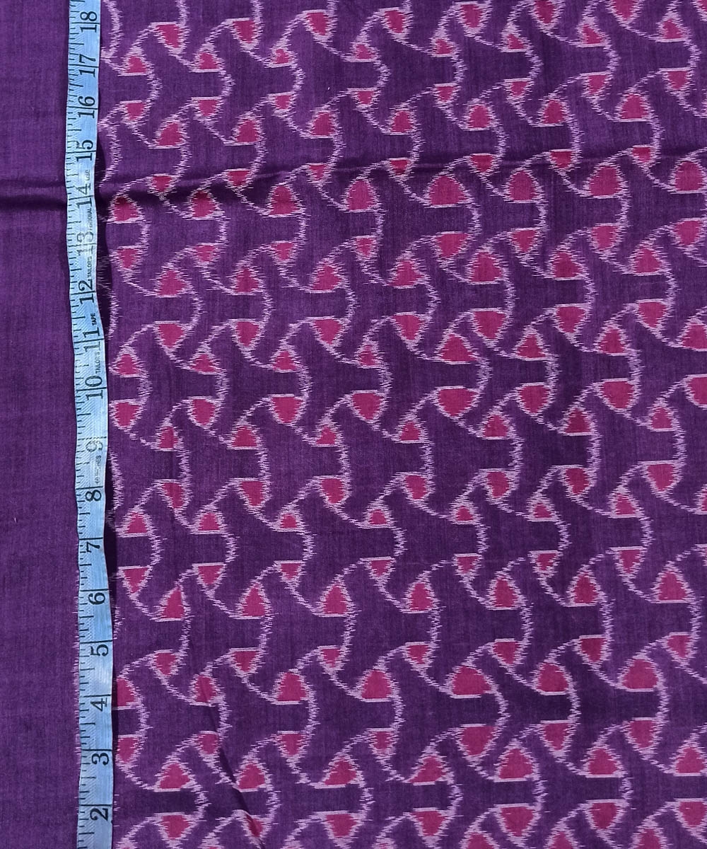 Purple Sambalpuri Handwoven Single Ikat Shirting Material Image 4