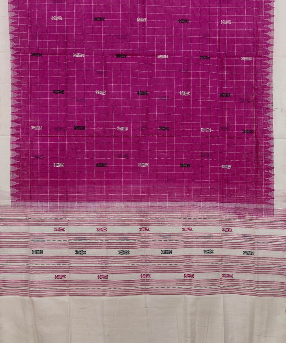 Pink Sambalpuri Handwoven Cotton Dupatta Image 2