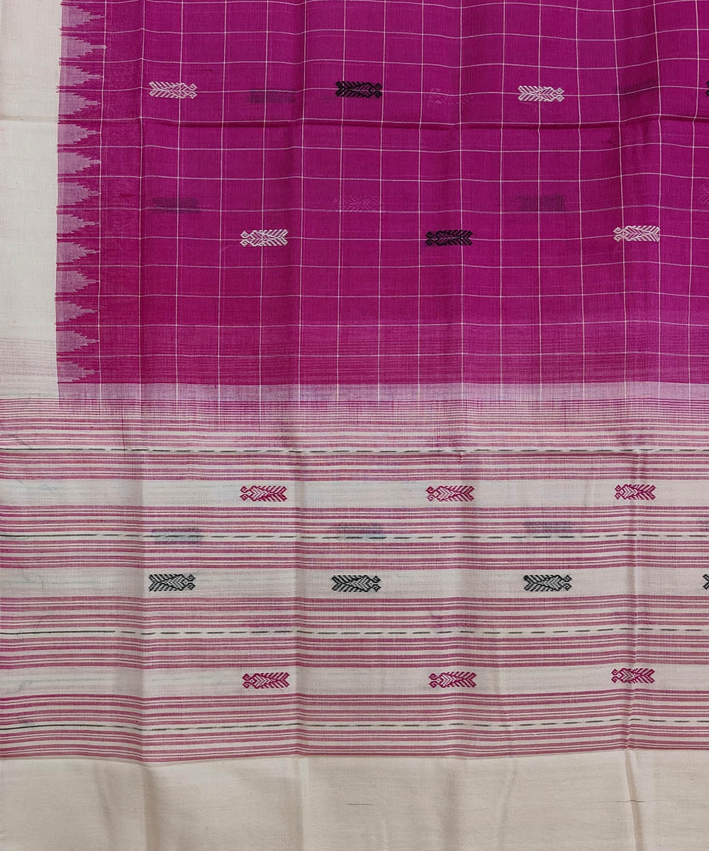 Pink Sambalpuri Handwoven Cotton Dupatta Image 3