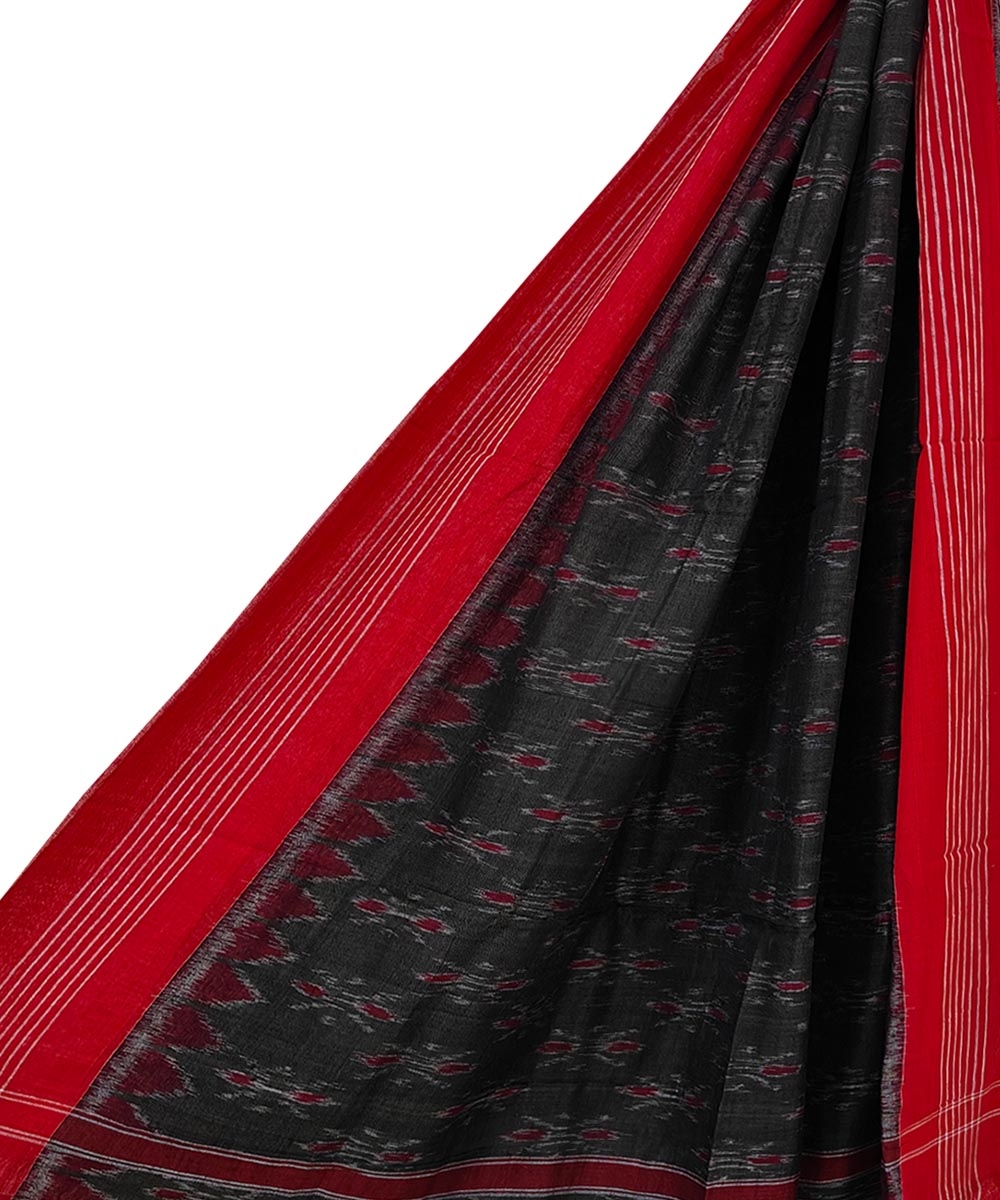 Olive Sambalpuri Handwoven Cotton Dupatta Image 1