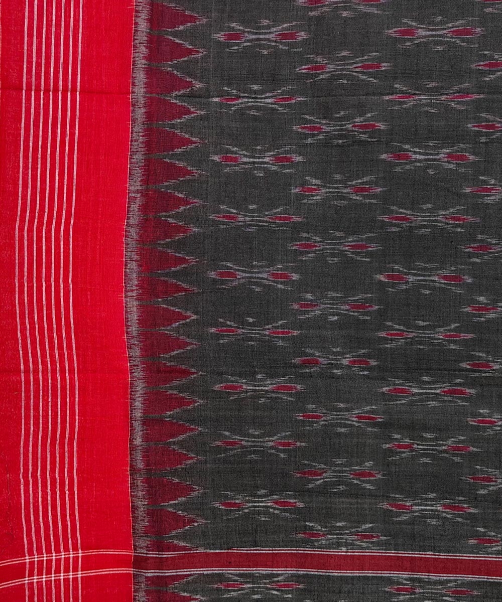 Olive Sambalpuri Handwoven Cotton Dupatta Image 3