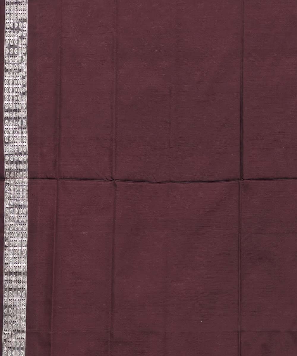 Red Coffee Sambalpuri Handwoven Silk Saree Image 4