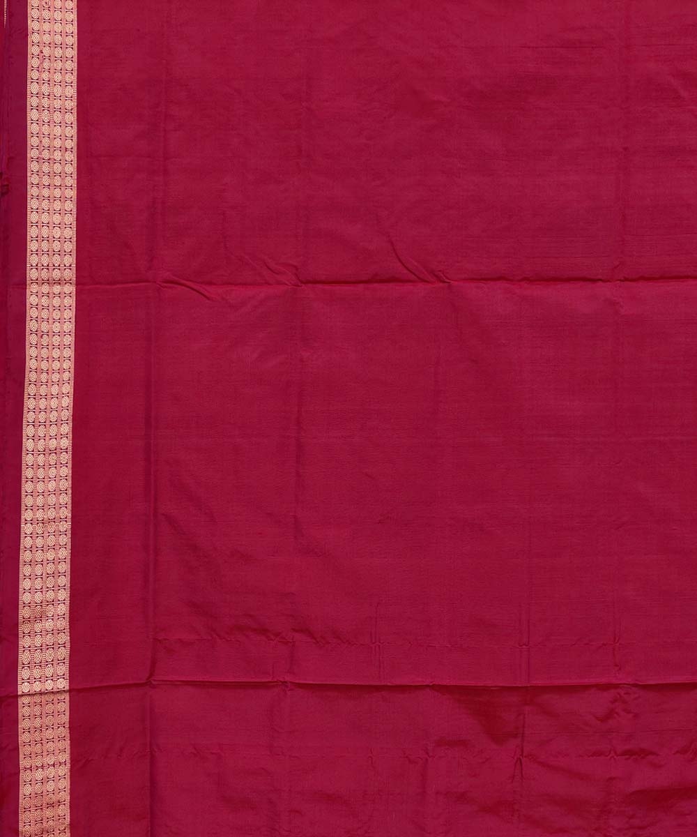Earth Brown Sambalpuri Handwoven Silk Saree Image 4
