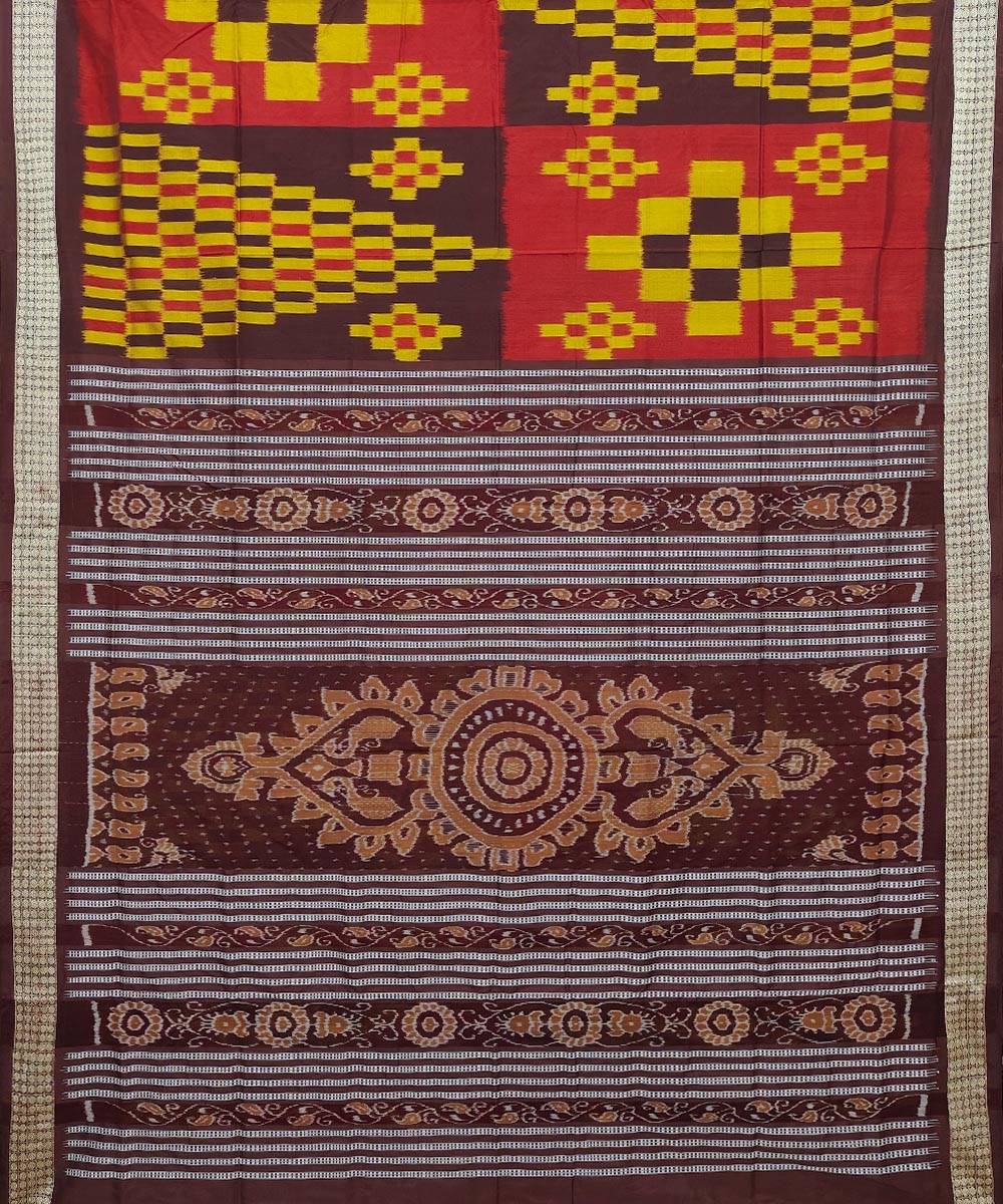 Multicolour Handwoven Sambalpuri Mix Silk Saree Image 2