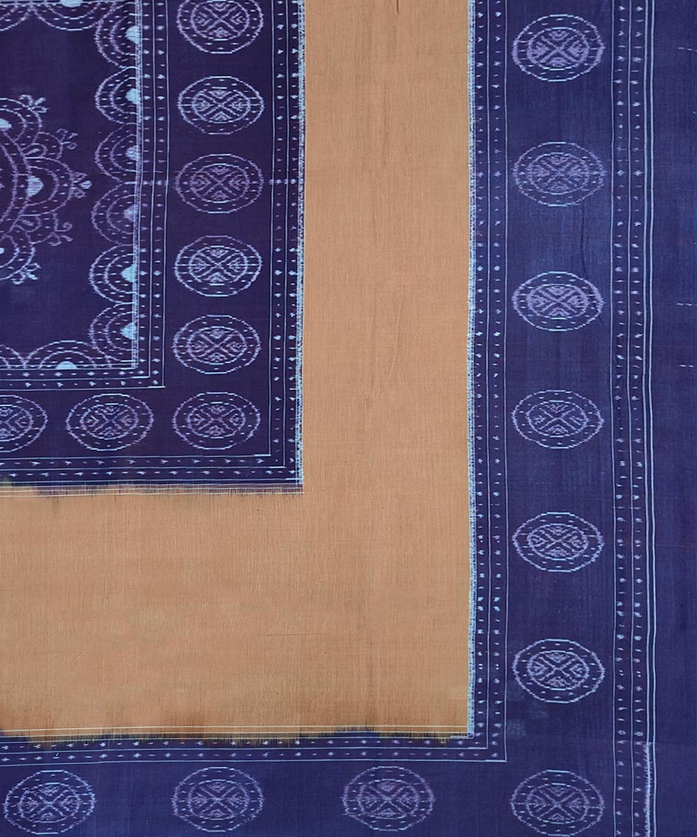 Purple Sambalpuri Handwoven Cotton Double Bed Sheet Image 3