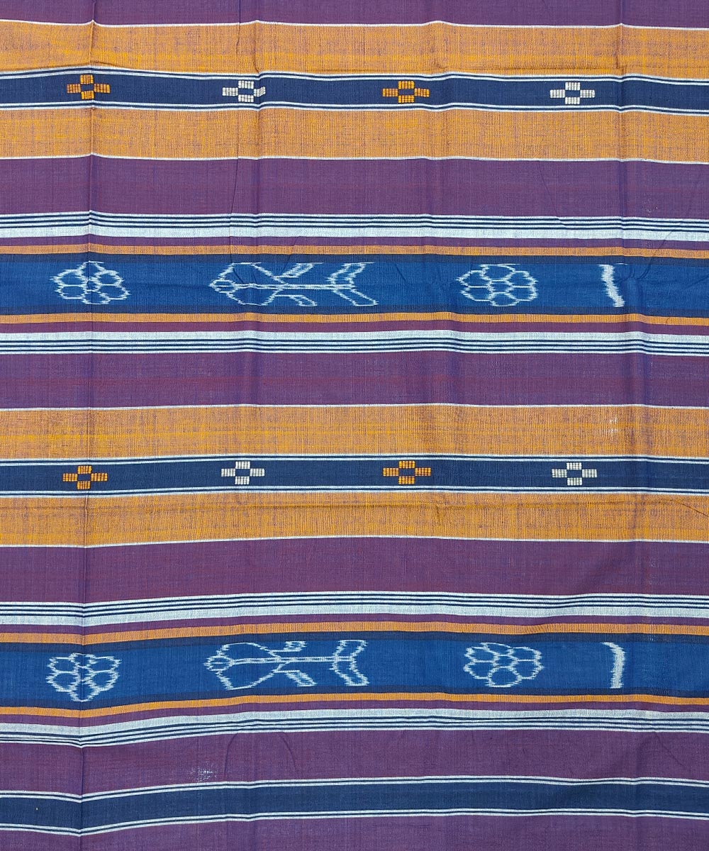 Multicolour Sambalpuri Handwoven Cotton Single Bed Sheet Image 3