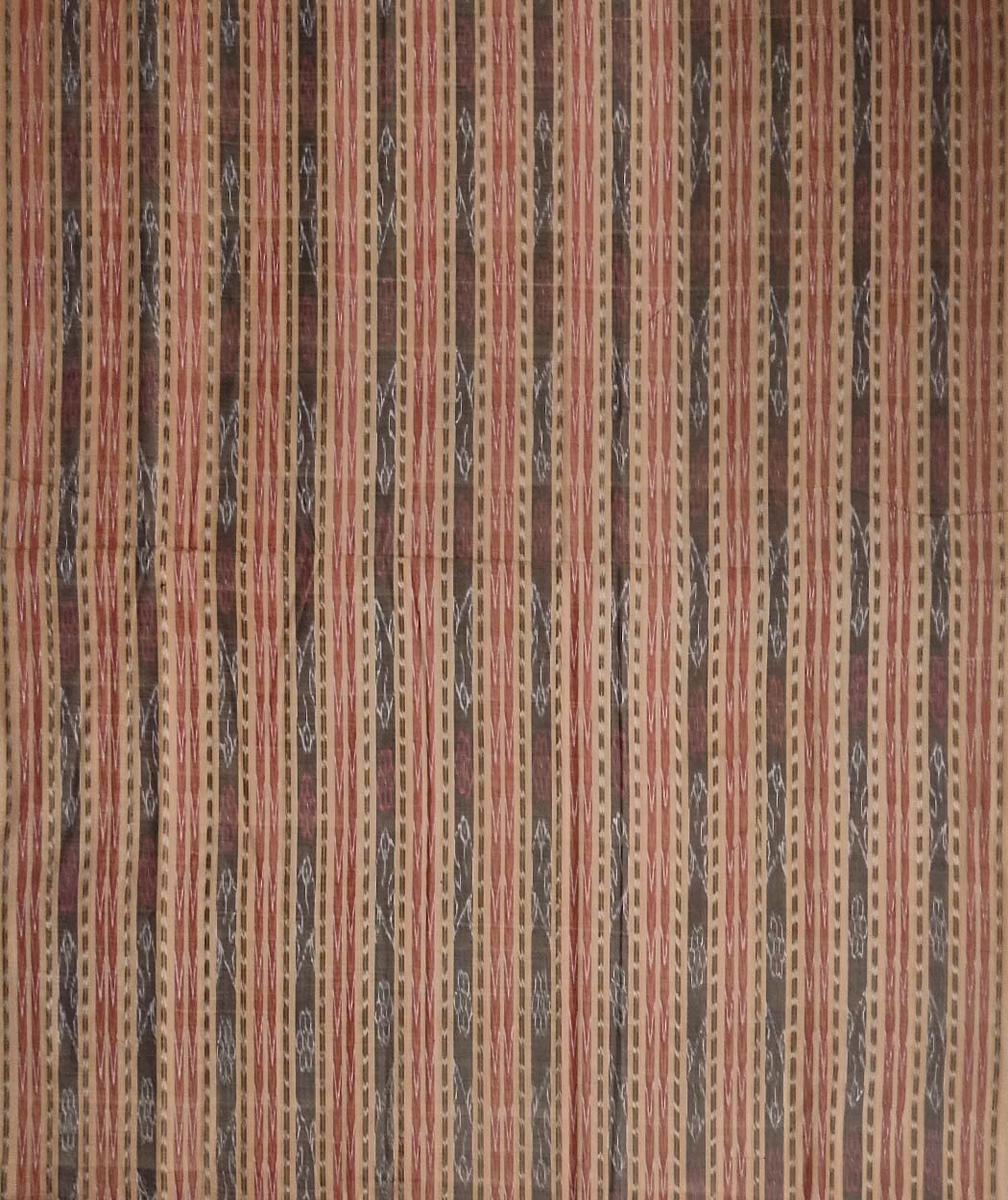 Brown Sambalpuri Handwoven Single Ikat Shirting Materials Image 2