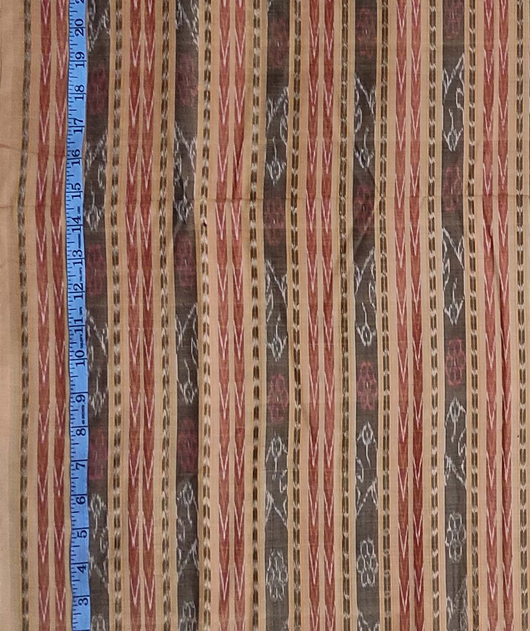 Brown Sambalpuri Handwoven Single Ikat Shirting Materials Image 4