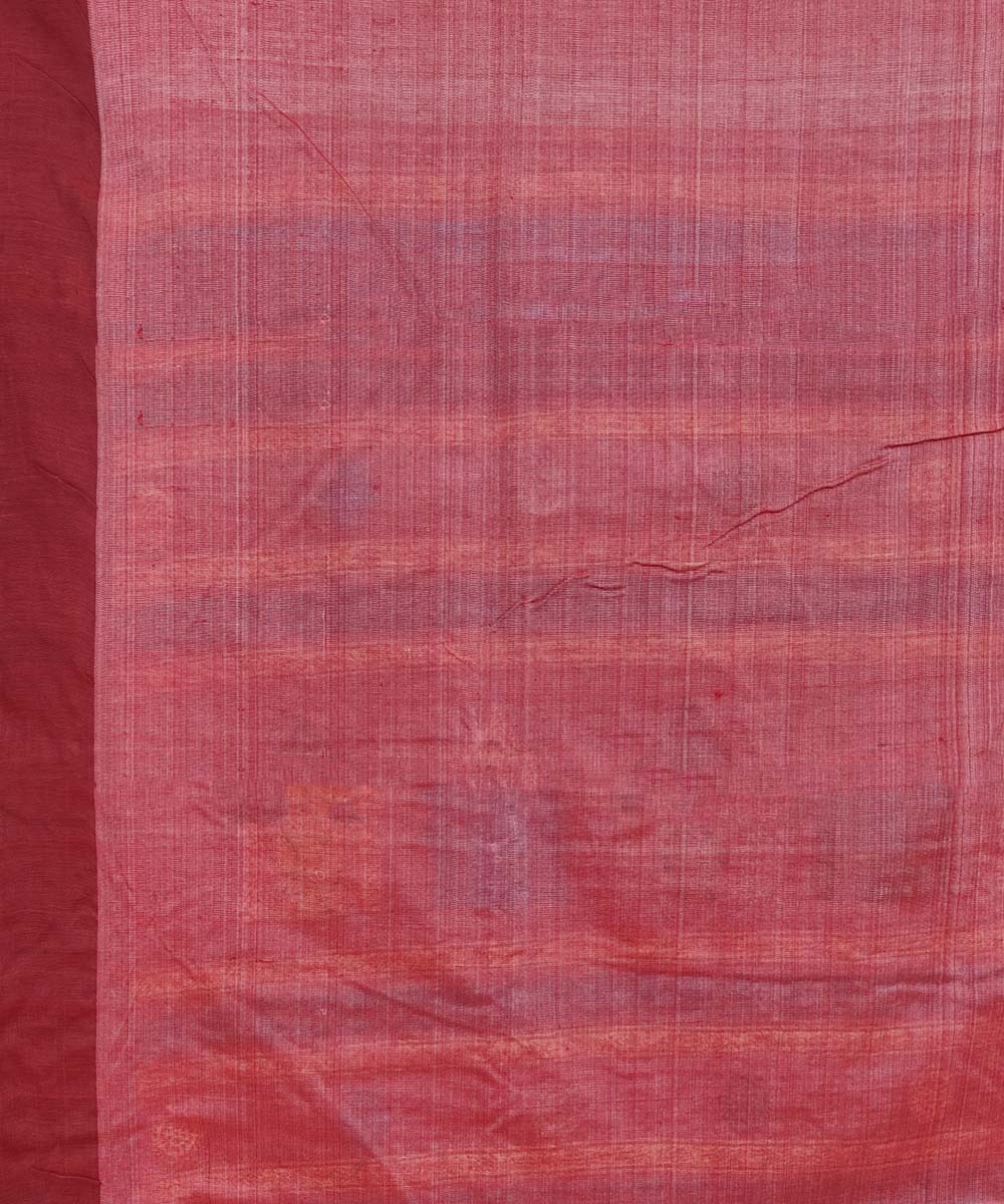 Beige Maroon Sambalpuri Handwoven Dolabedi Tussar Silk Saree Image 4