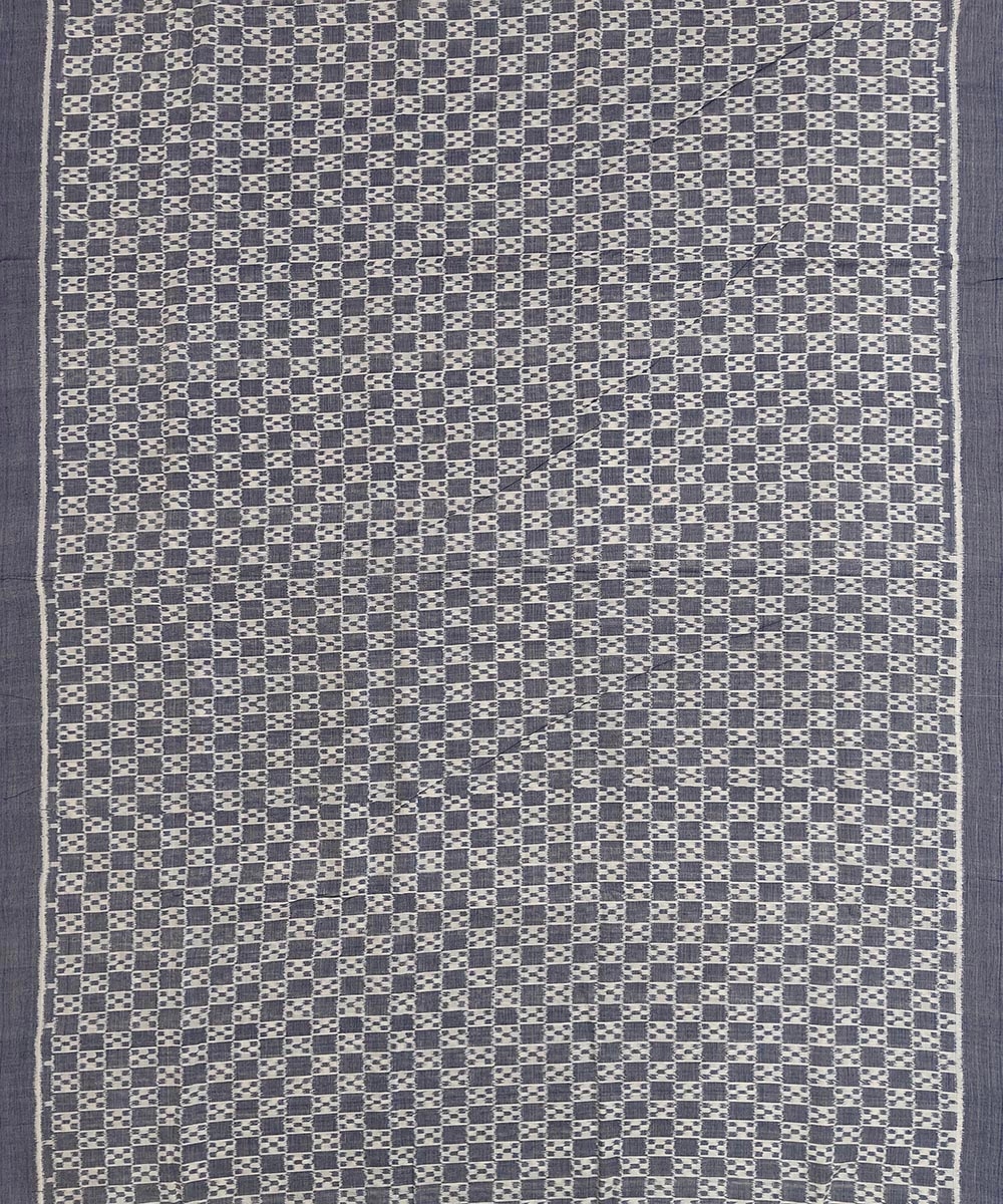 Gray Sambalpuri Handwoven Single Ikat Shirting Materials Image 3