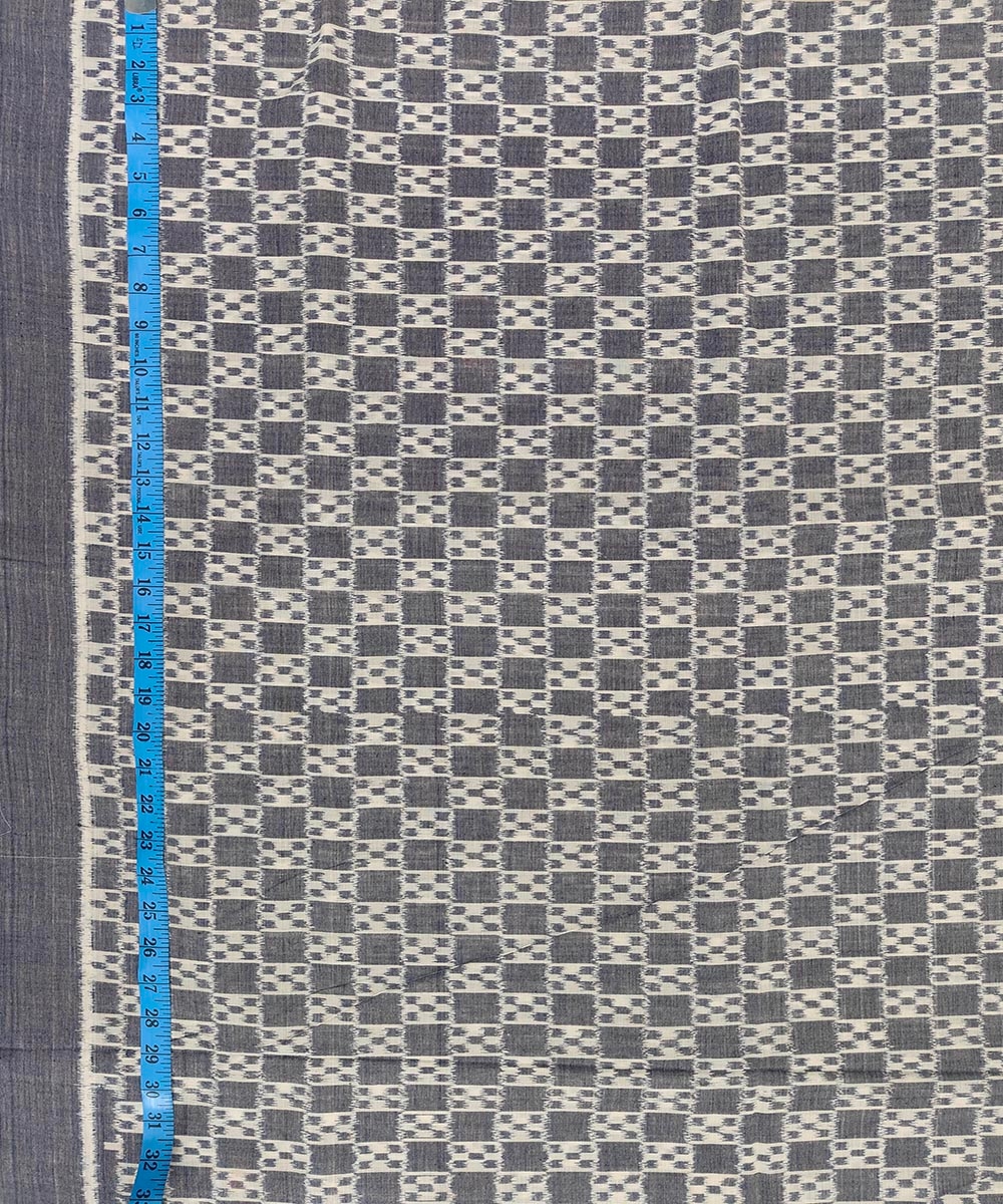 Gray Sambalpuri Handwoven Single Ikat Shirting Materials Image 4