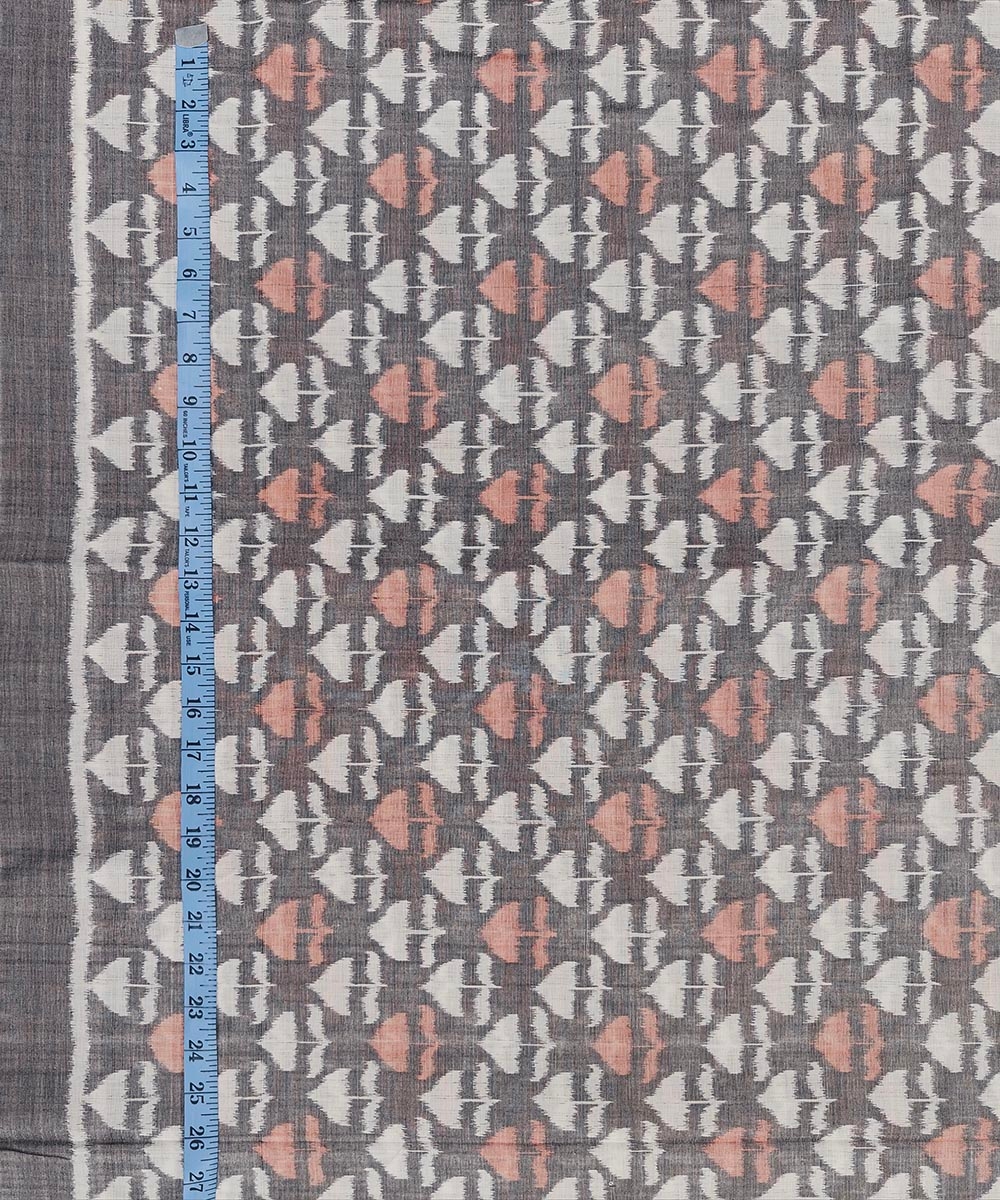 Gray Sambalpuri Handwoven Single Ikat Shirting Materials Image 4