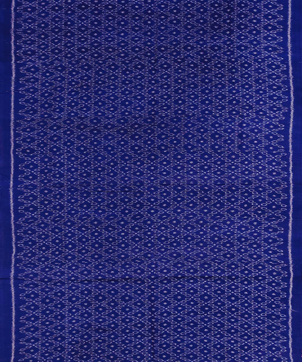 Blue Sambalpuri Handwoven Single Ikat Shirting Materials Image 3