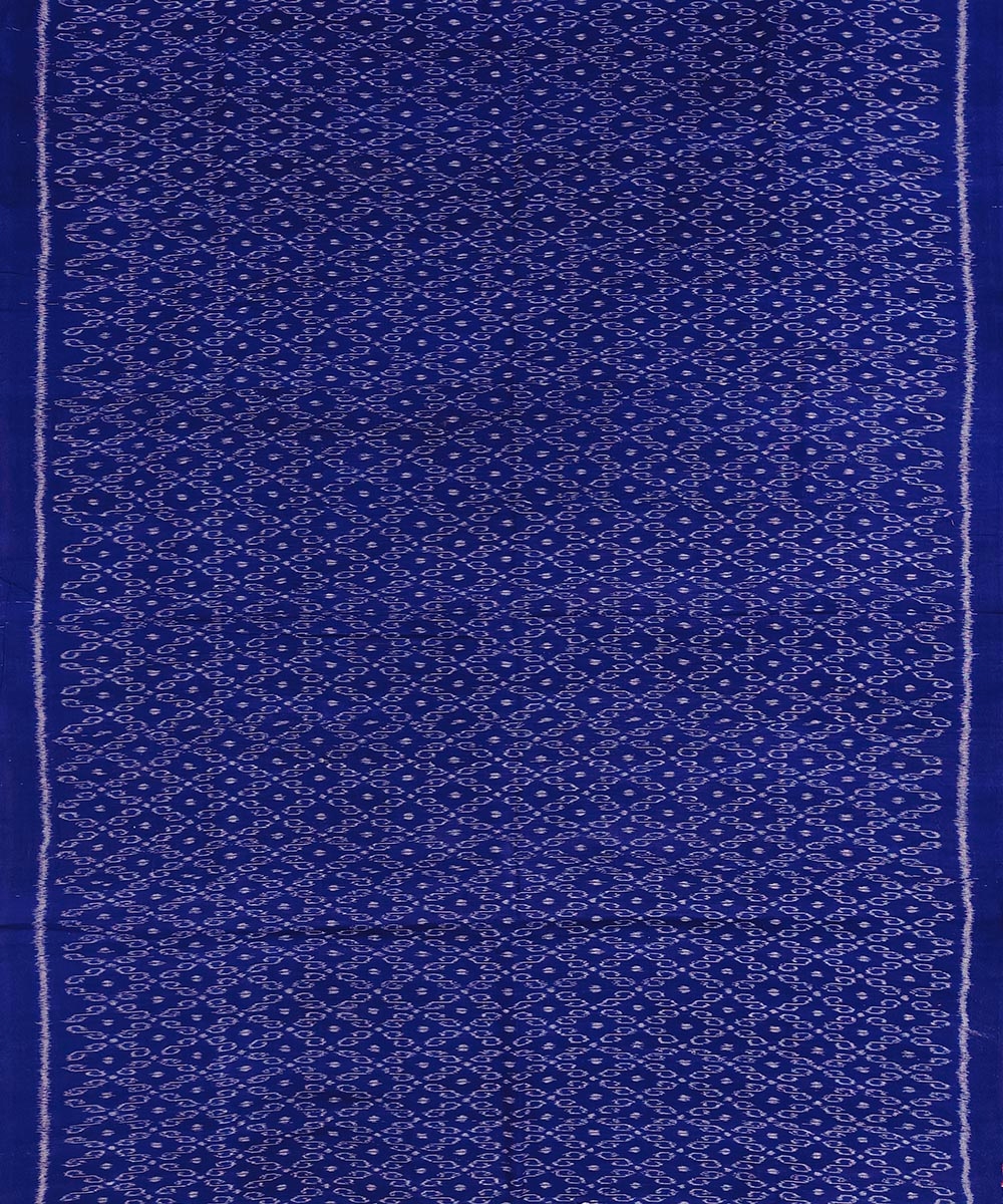 Blue Sambalpuri Handwoven Single Ikat Shirting Materials Image 3