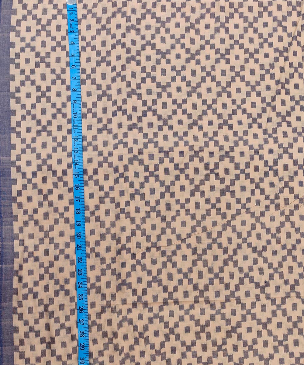 Beige Sambalpuri Handwoven Single Ikat Shirting Materials Image 4