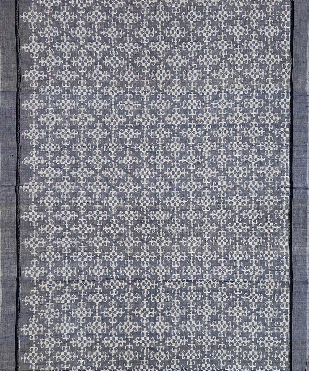 Gray Sambalpuri Handwoven Single Ikat Shirting Materials Image 3