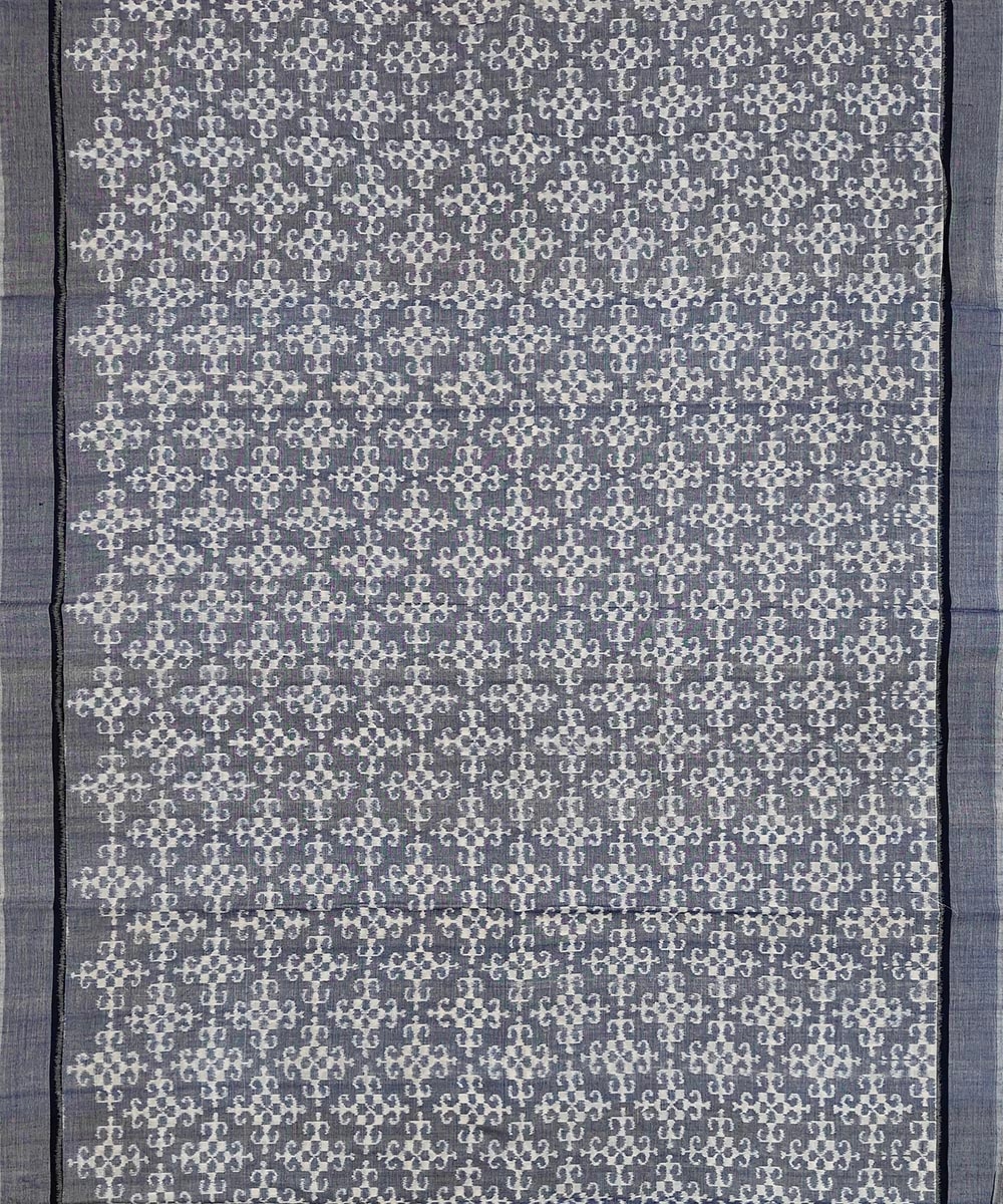 Gray Sambalpuri Handwoven Single Ikat Shirting Materials Image 3