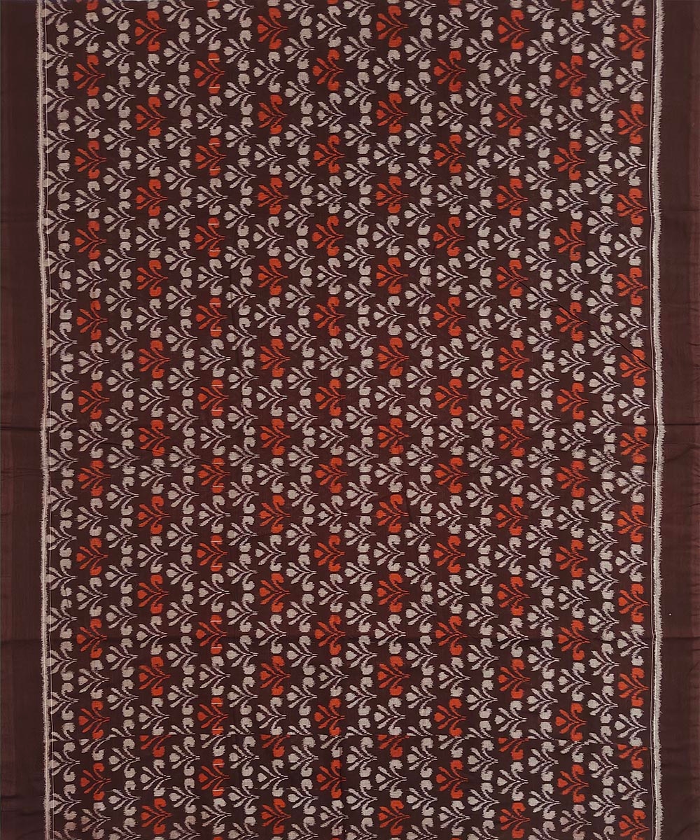 Coffee Sambalpuri Handwoven Single Ikat Shirting Materials Image 3