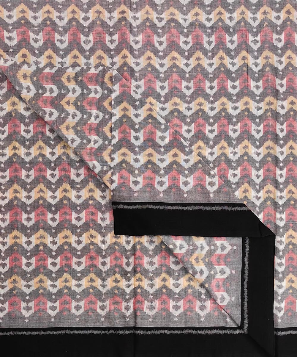 Gray Sambalpuri Handwoven Single Ikat Shirting Materials Image 2