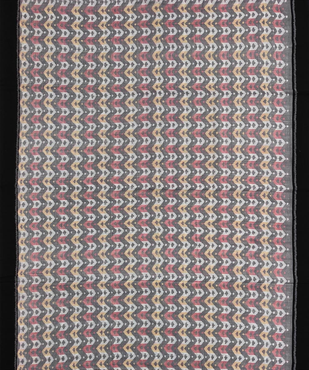 Gray Sambalpuri Handwoven Single Ikat Shirting Materials Image 3