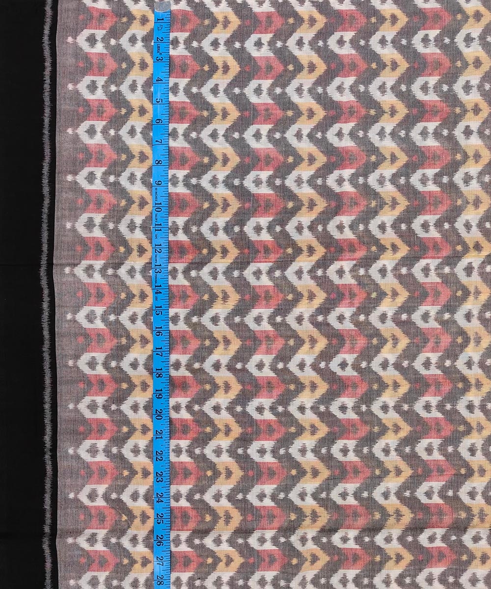 Gray Sambalpuri Handwoven Single Ikat Shirting Materials Image 4