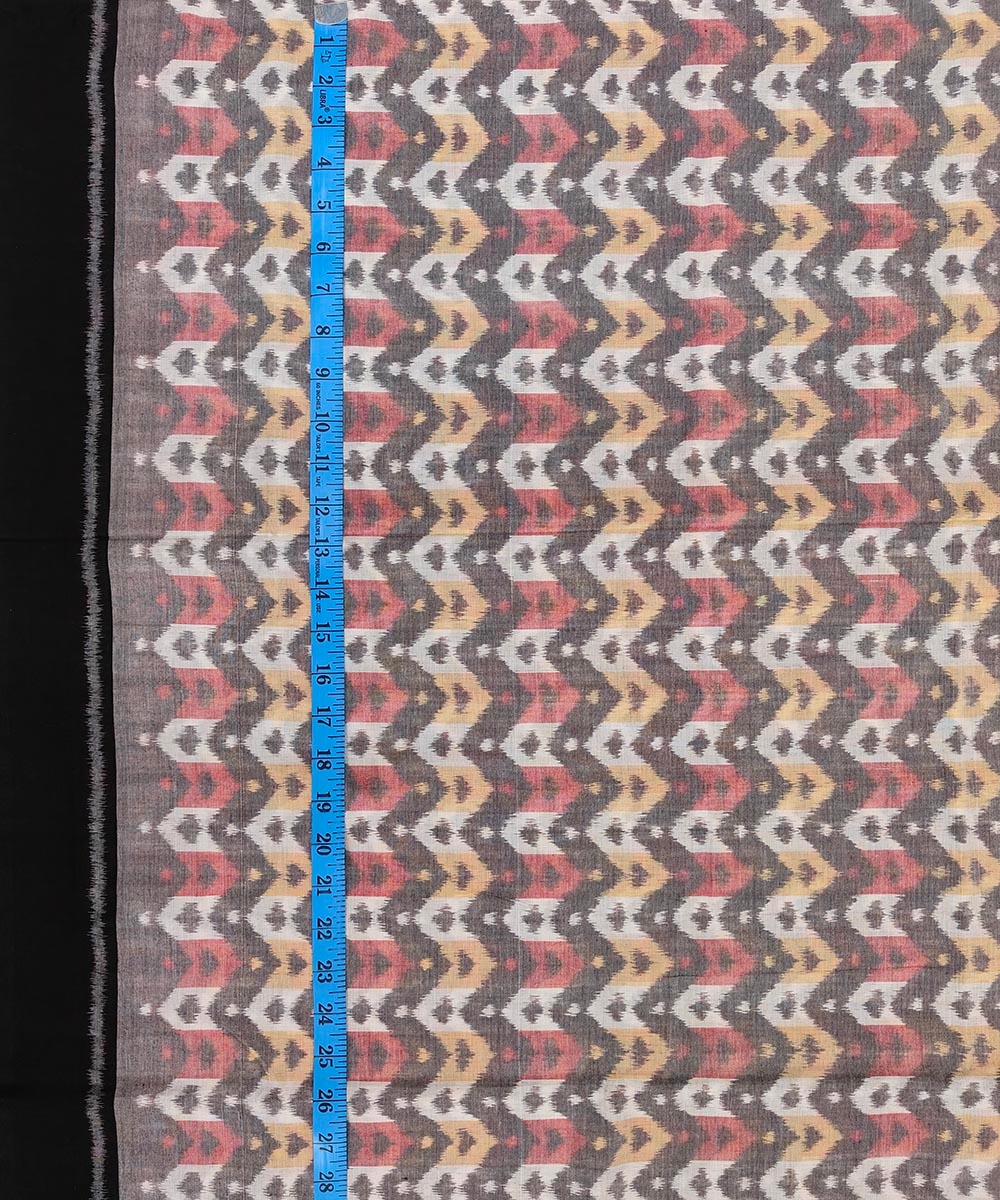 Gray Sambalpuri Handwoven Single Ikat Shirting Materials Image 4