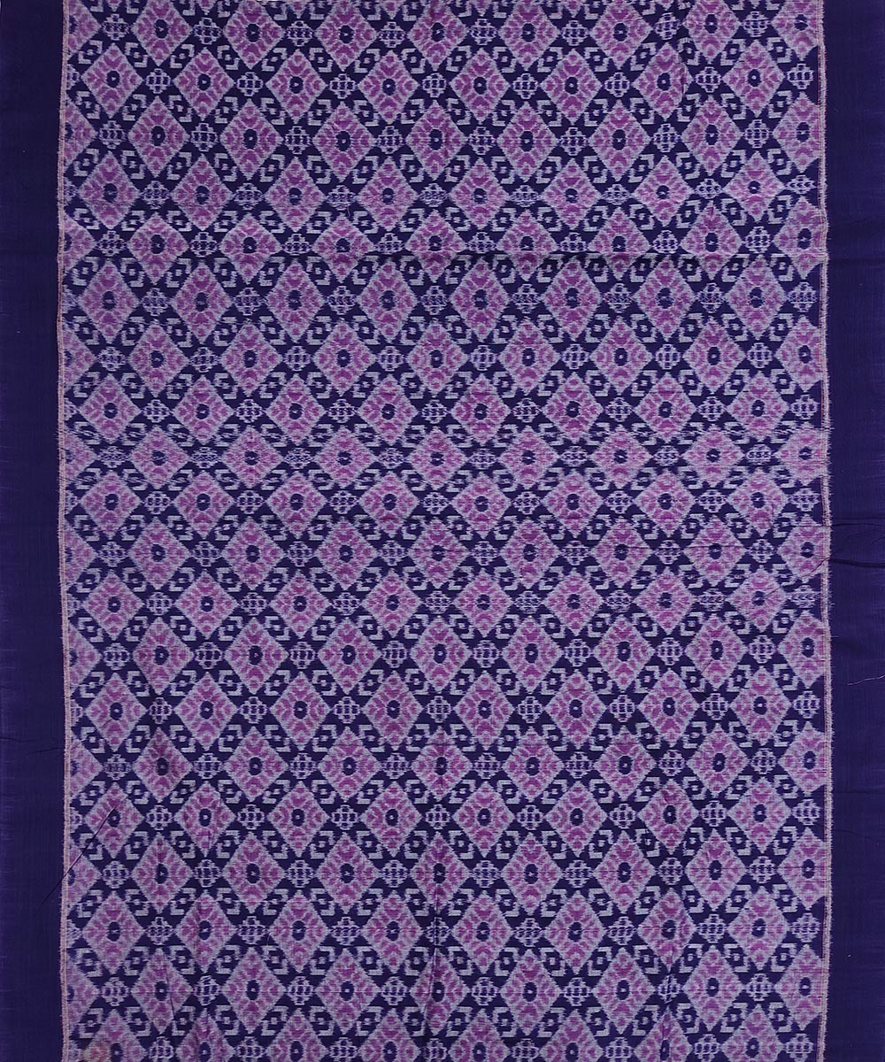 Purple Sambalpuri Handwoven Single Ikat Shirting Materials Image 3