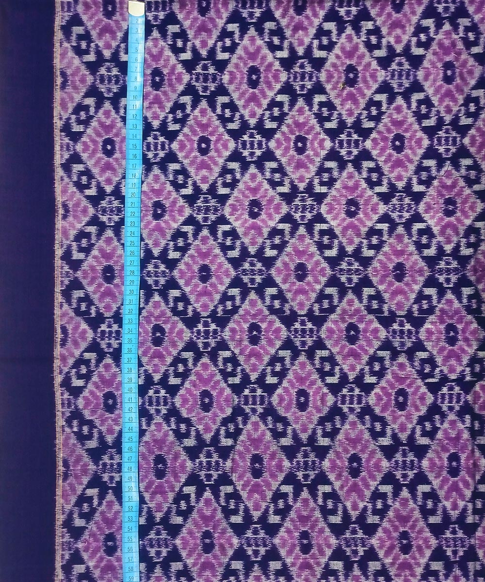 Purple Sambalpuri Handwoven Single Ikat Shirting Materials Image 4