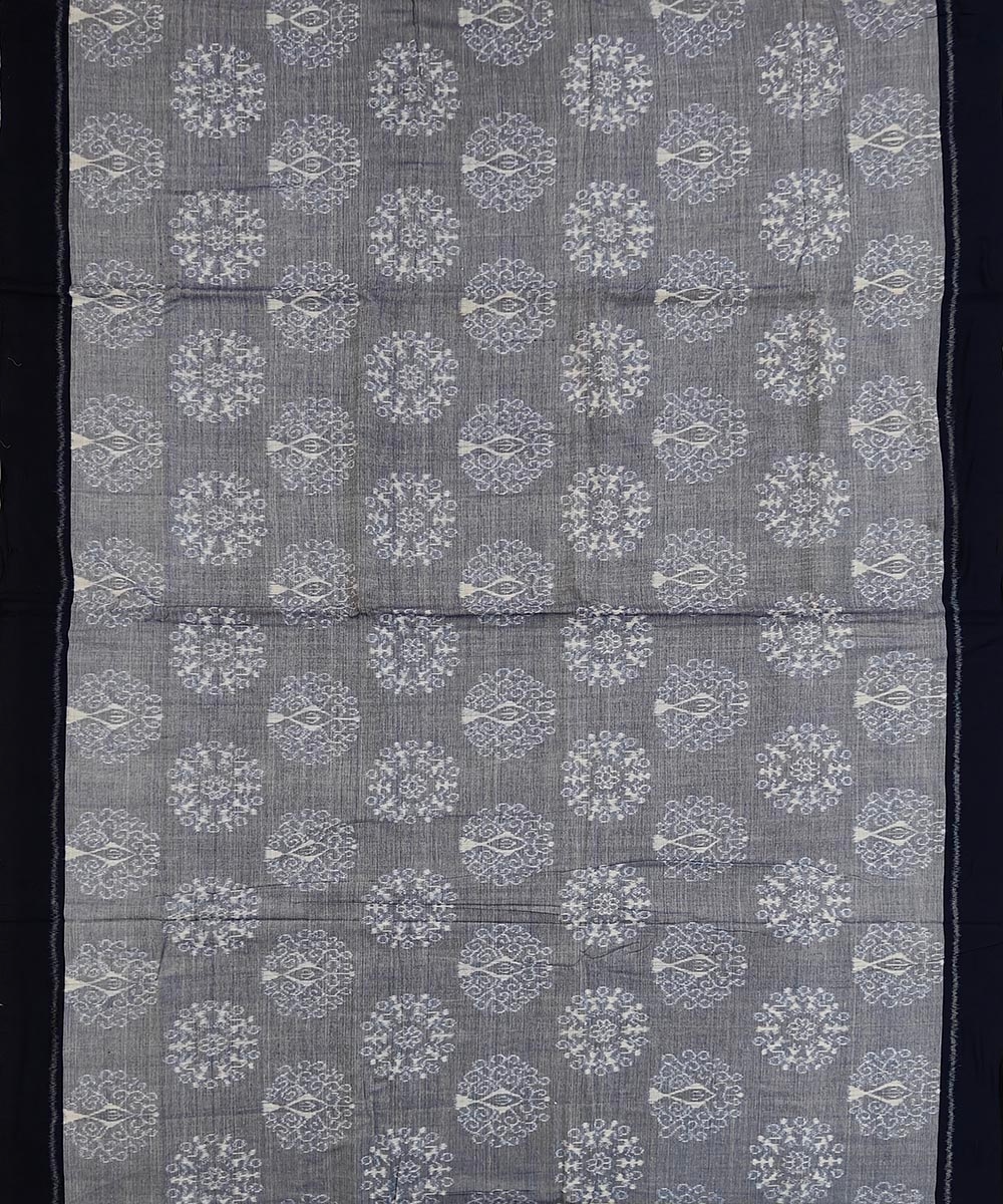 Gray Sambalpuri Handwoven Single Ikat Shirting Materials Image 3