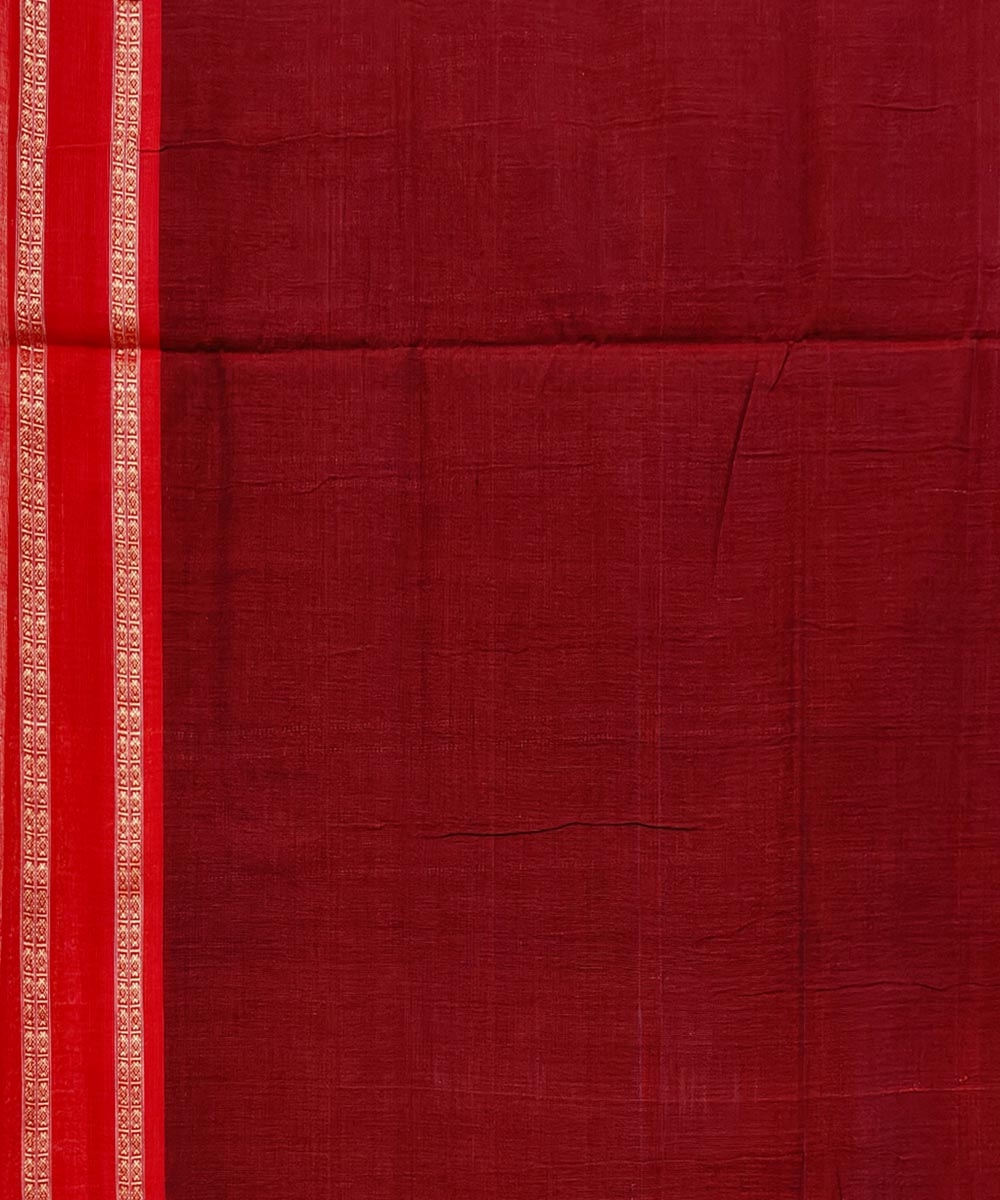 Green Black Sambalpuri Handwoven Nabakoti Cotton Saree Image 4