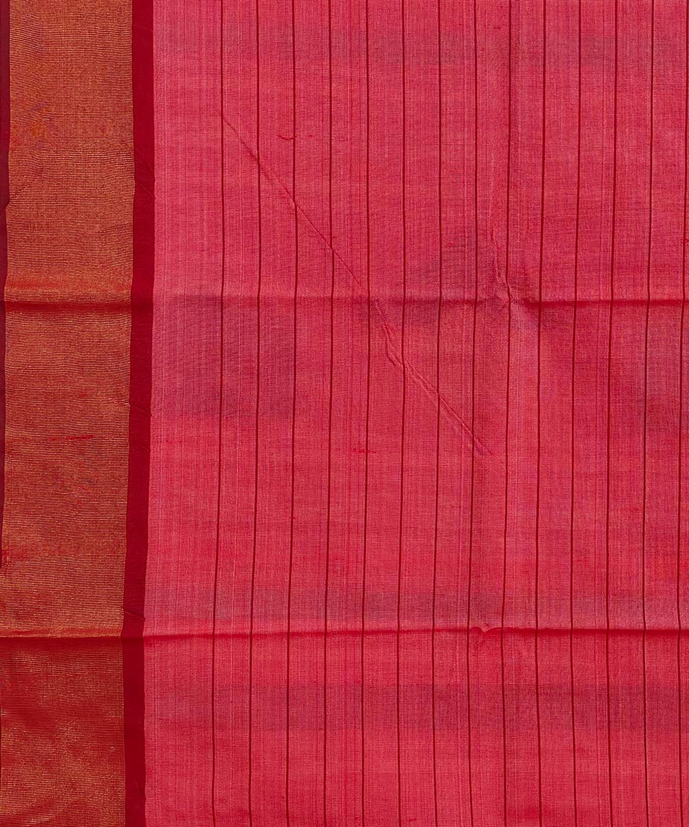 Beige Maroon Sambalpuri Handwoven Dolabedi Tussar Silk Saree Image 4