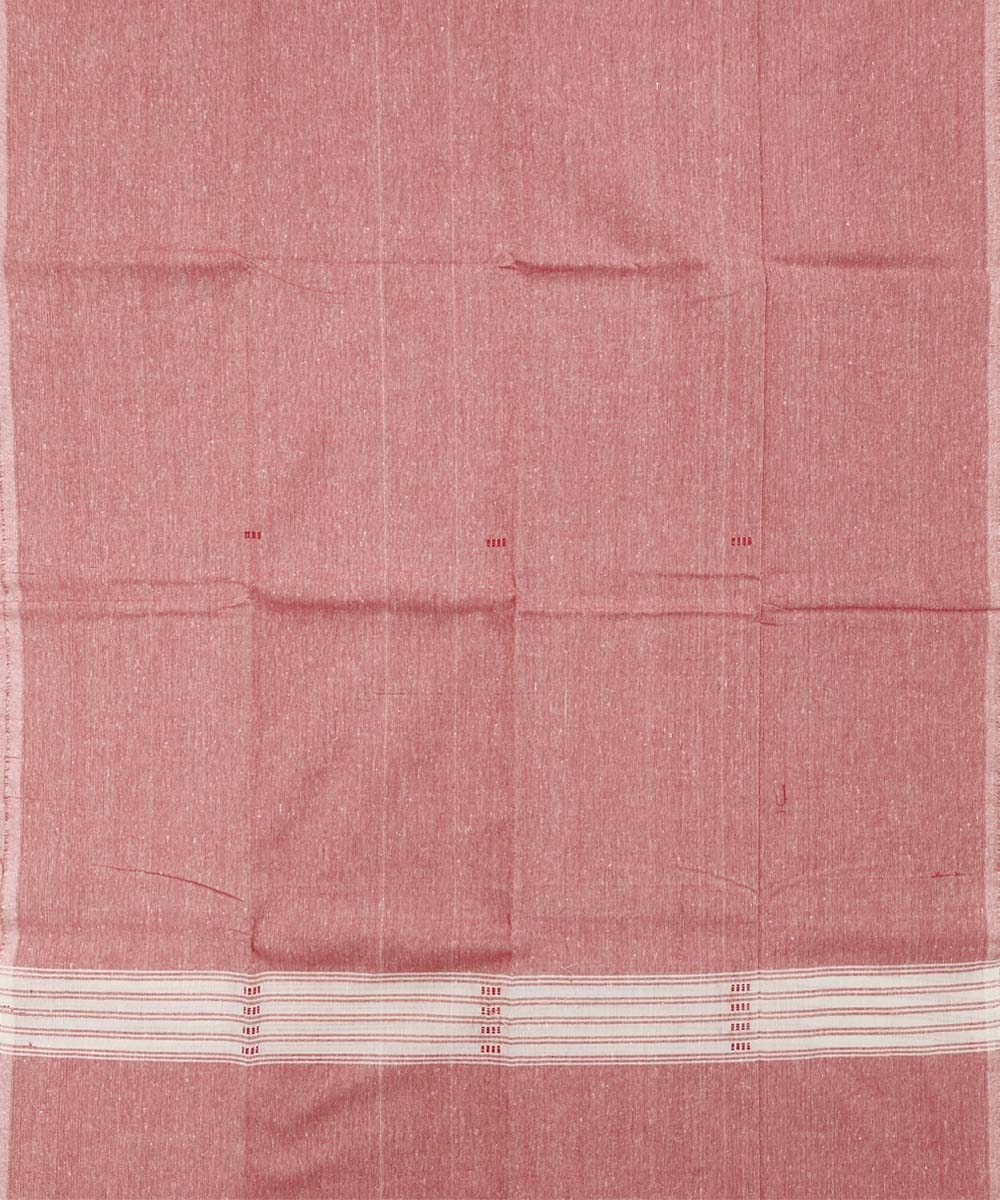 Red Nuapatna Handwoven Single Ikat Suit Set Image 4