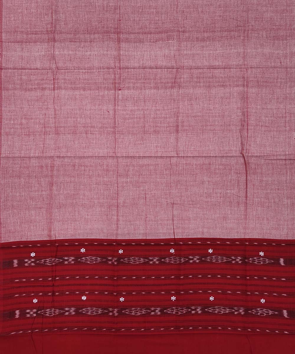 Red Pink Nuapatna Handwoven Single Ikat Suit Set Image 4