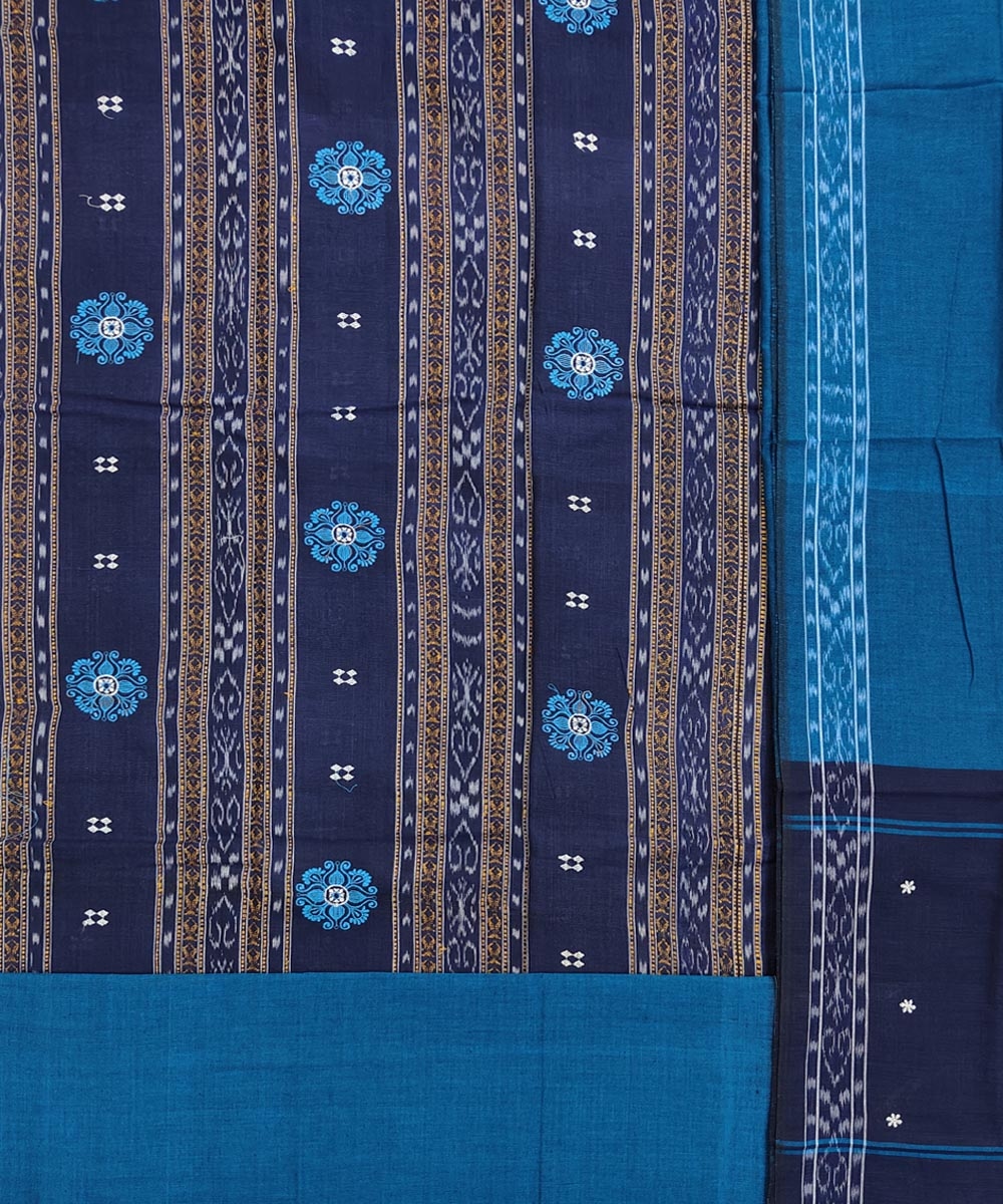 Blue Nuapatna Handwoven Single Ikat Suit Set Image 2