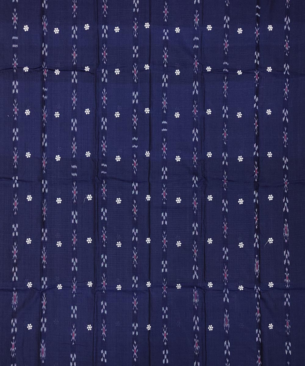 Blue Pink Nuapatna Handwoven Single Ikat Suit Set Image 3