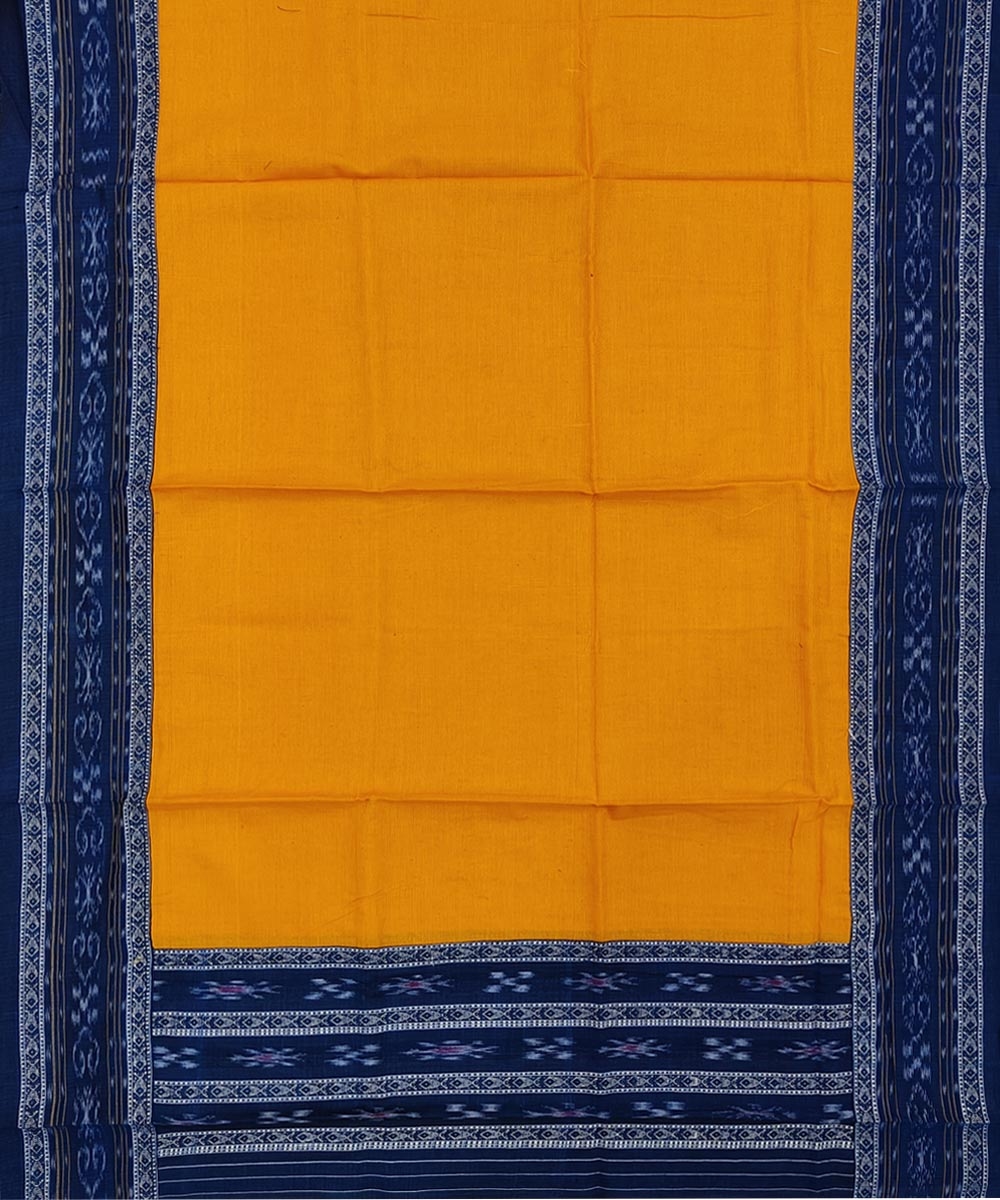 Blue Yellow Nuapatna Handwoven Single Ikat Suit Set Image 4