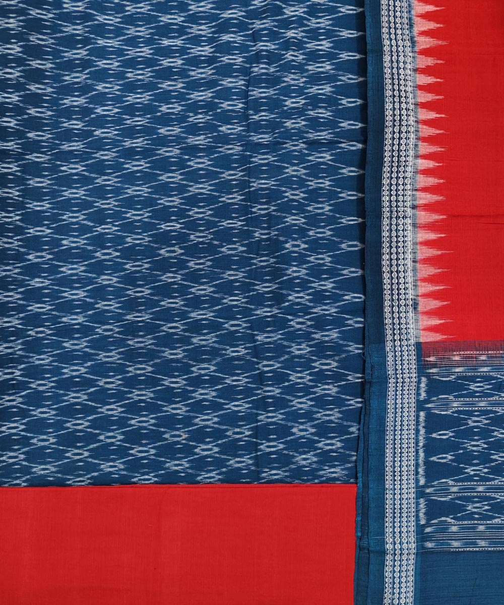 Blue Maroon Sambalpuri Handwoven Single Ikat Suit Set Image 2