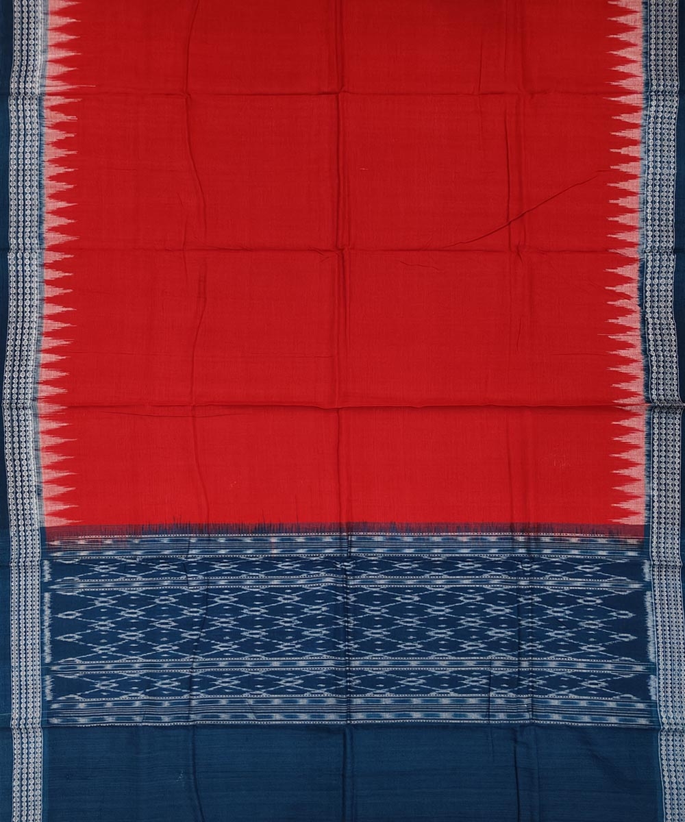 Blue Maroon Sambalpuri Handwoven Single Ikat Suit Set Image 4