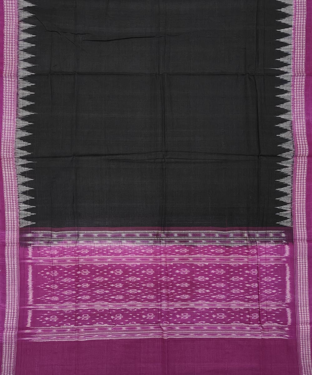 Purple Black Sambalpuri Handwoven Single Ikat Suit Set Image 4