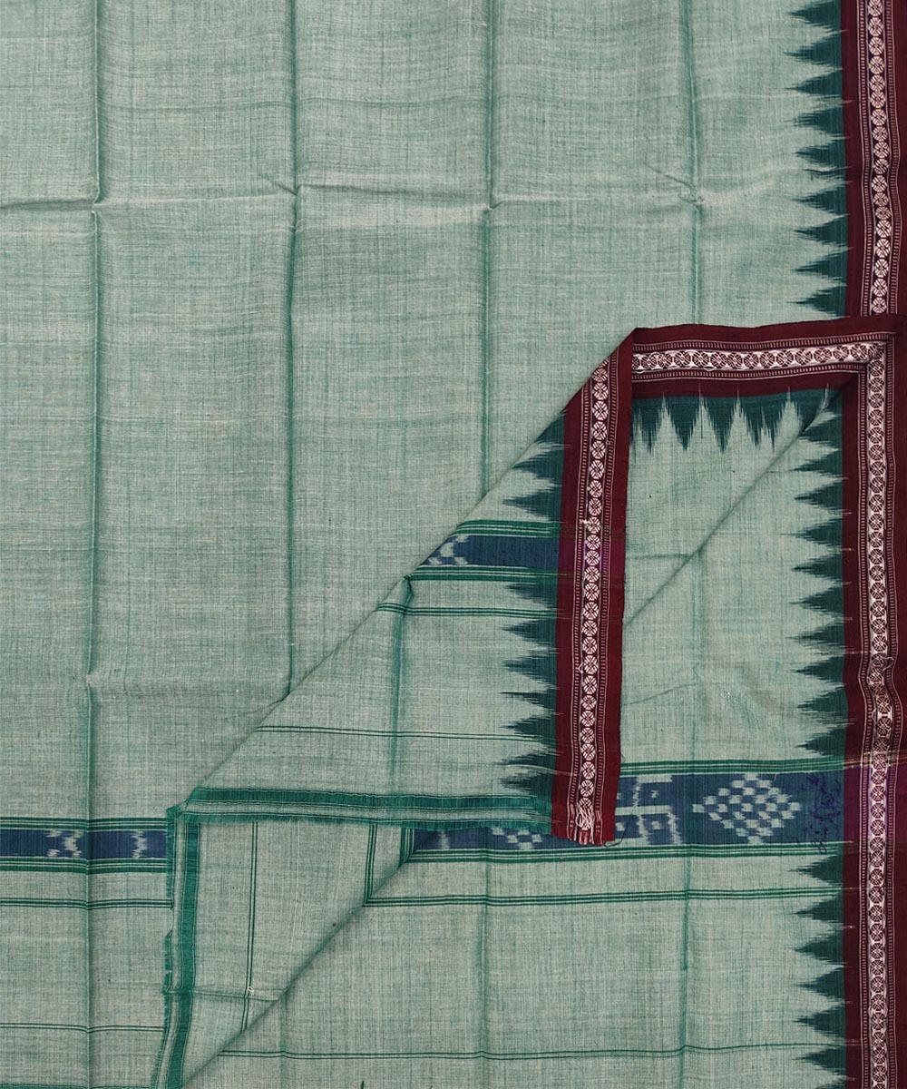 Green Sambalpuri Handwoven Cotton Gamuchha Image 1