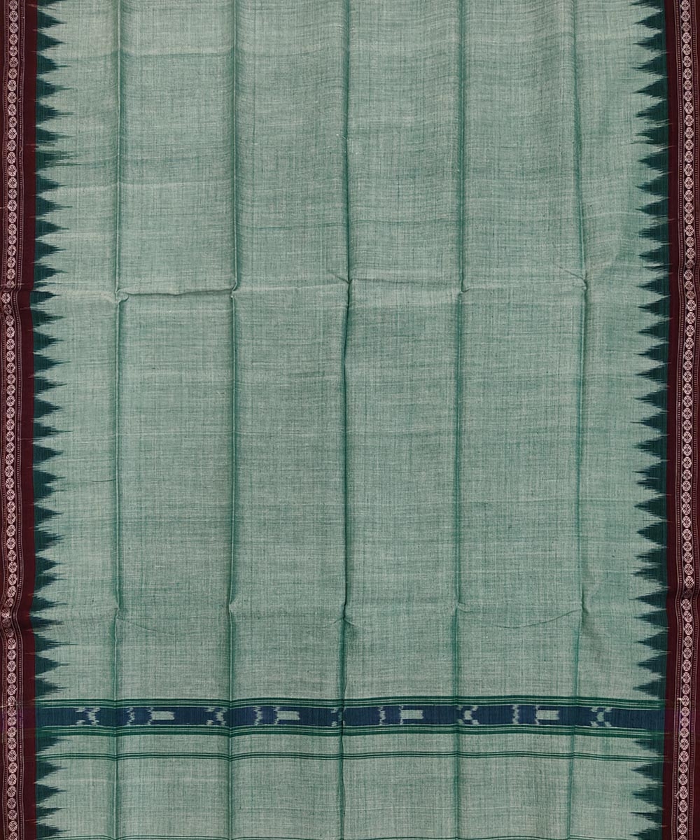 Green Sambalpuri Handwoven Cotton Gamuchha Image 3