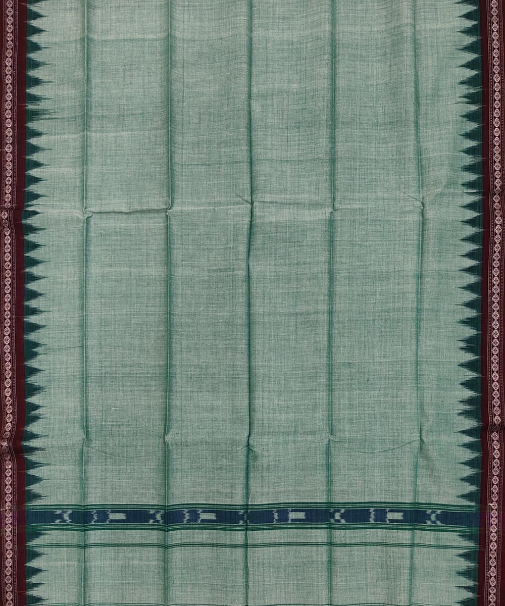 Green Sambalpuri Handwoven Cotton Gamuchha Image 3