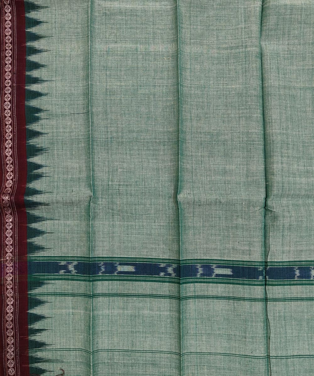 Green Sambalpuri Handwoven Cotton Gamuchha Image 4