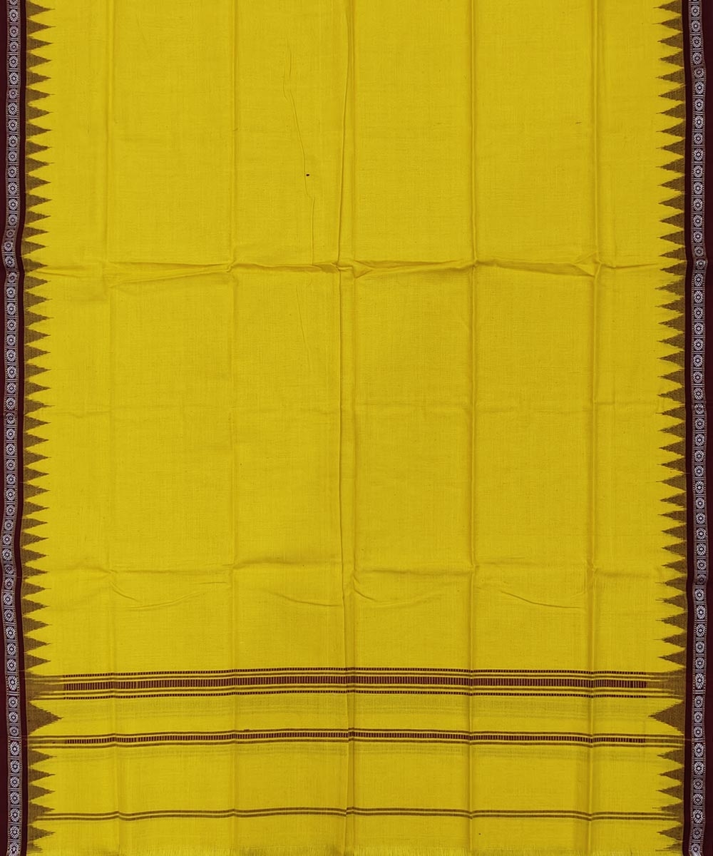 Yellow Sambalpuri Handwoven Cotton Gamuchha Image 3