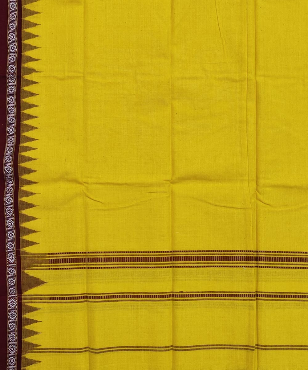 Yellow Sambalpuri Handwoven Cotton Gamuchha Image 4