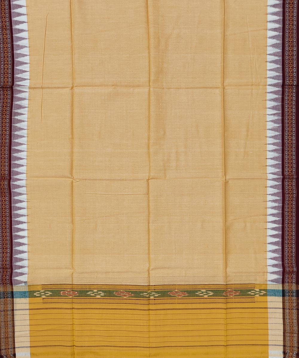 Yellow Sambalpuri Handwoven Cotton Gamuchha Image 3