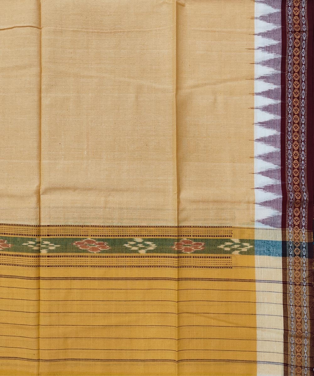 Yellow Sambalpuri Handwoven Cotton Gamuchha Image 4