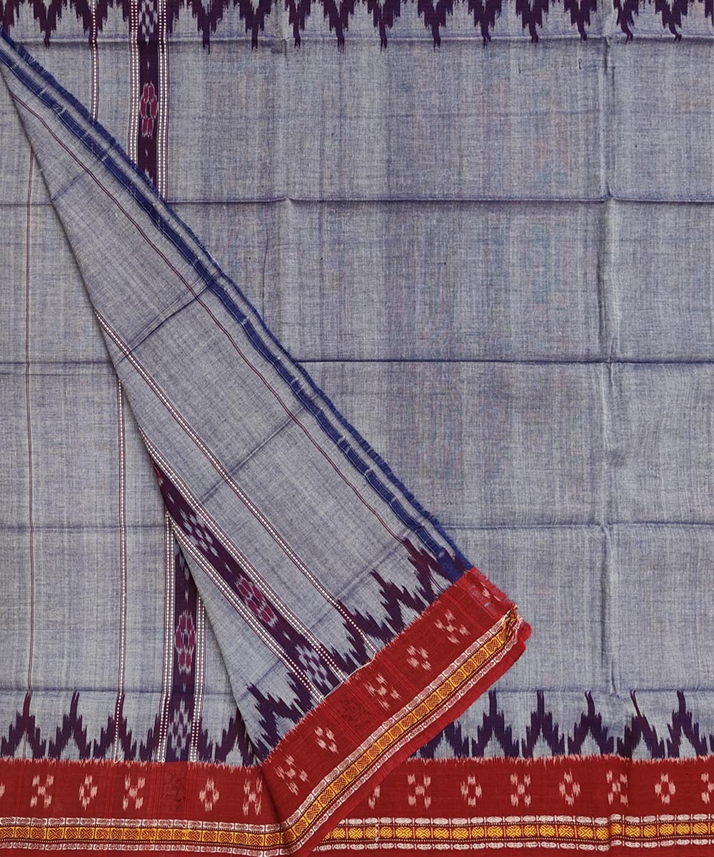 Purple Sambalpuri Handwoven Cotton Gamuchha Image 2