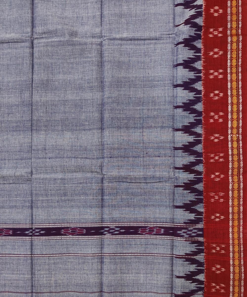 Purple Sambalpuri Handwoven Cotton Gamuchha Image 4